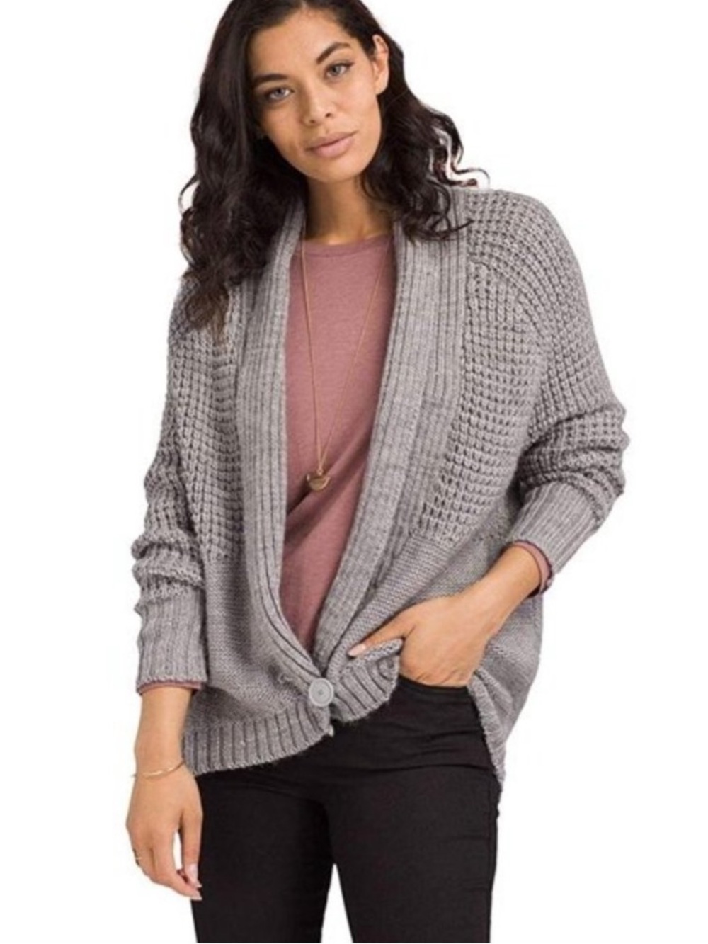 PrAna Cider Grey Cardigan XS